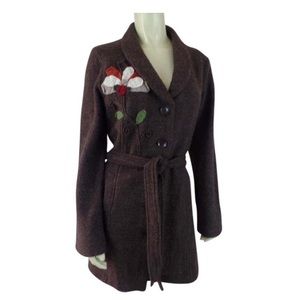 NWT Cynthia Rowley Wool Sweater Coat